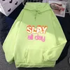Men's Hoodies Slay All Day Barbenheimer Pink Barbiee Hoodie Letter Printed Clothes Autumn Fashion Pullovers Oversized Casual Sweatshirts