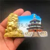 冷蔵庫の磁石中国旅行冷蔵庫磁石樹脂お土産北京禁止都市Huabiao Tiananmen Stone Lion High-end 3D冷蔵庫ステッカーX0731