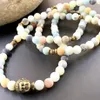 MG0838 Mode 6 mm Mat Amazonite Yoga Bracelet Bouddha 108 Mala Balance Spirituel Wrap Bracelet Fête Des Mères cadeau Jewelry213K