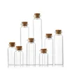 Dia. 22mm glass bottle with cork stopper 6ml 8ml 10ml 12ml 17ml 20ml 30ml transparent mini wishing vials test tube