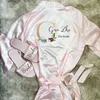 Abito da sposa personalizzato Abiti kimono da damigella d'onore stampa fiore per regali festa di compleanno matrimonio 1 pz 272e