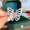 Eheringe Brillian Romantische Schöne Schmetterling Ring Frauen Koreanische Modeschmuck Einstellbare Größe Ball Zubehör Geschenk G1607