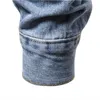 Mensjackor Bomull Denim Jacket Men Casual Solid Color Lapel Single Breasted Jeans Autumn Slim Fit Quality 230731
