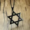 Pendant Necklaces 2021 Men Classic Star Of David Necklace In Black Gold Silver Color Stainless Steel Israel Jewish Jewelry221c