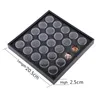 Nail Art Decorations 25/50 Nail Art Jewelry Storage Box Black Drill Box Transparent Bead Gems Bottle Plastic Empty Pot Nail Tools 230729