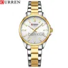 Andere Uhren CURREN Exquisite minimalistische Damenuhr Luxusmode Edelstahl Damen wasserdichte Quarzarmbanduhr Roségold Damenuhr J230728