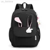 Okul çantaları mor pembe kız okul sırt çantası sevimli tavşan sırt çantası su geçirmez hafif okul sırt çantası öğrenci sırt çantası gençlik okul sırt çantası z230801