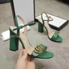 Tacchi alti da donna open toe tacco spesso sandali estivi in pelle designer di grandi dimensioni moda sexy abbigliamento formale elegante temperamento scarpe da ufficio L1