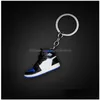 Keychains Lanyards 3D Mini Creative Sneakers Shoes For Men Women Sports Gym Shoe Keychain Bag Pendant Basketball Key Chain Jelwelry Otv9M