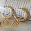 Boucles d'oreilles créoles bohême Vintage demi-cercle forme lisse ou martelé goujon pour femmes fille décontracté Chic Unique moderne accessoire de bijoux