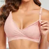 Maternity Intimates Maternity Care Bra Women's Lace Breast Feeding Bra Removable Pad Maternity Bra Top Soutien Gorge Allaitement Z230801