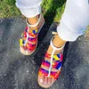 Sandali Donna High Top Cinturino alla caviglia Scarpe eleganti Summer Open Toe Platform Anti Slippery Big Size 43