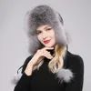 Czapki czaszki czapki 100 prawdziwy futrzany kapelusz Rosyjski Ushanka Trapper Snow Skiing Hat Earflap Winter Raccoon Bomber 230729