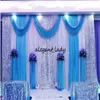 3m 6m Hochzeits-Hintergrund-Swag-Party-Vorhang-Feier-Bühnen-Performance-Hintergrund-Drape mit funkelnden Perlen und Pailletten Edge272M