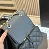 Zaino da donna Duma Borsa di design in pelle alla moda con motivo a reticolo di diamanti Pochette in pelle di vitello tinta unita e borsa a mano a catena Stili inclusi