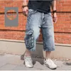 Männer Jeans Mcikkny Männer Hip Hop Cargo Denim Shorts Multi Taschen Lose Beiläufige Männliche Streetwear Gewaschen