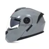 Motorhelmen 2022 Nieuwe Collectie Nieuwe Kleur DOT Goedgekeurd Dubbele Lens Flip Up Racing Helm Motorfiets Integraal Motocross Motorhelm x0731