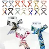 Foulards Gaze Cravate Avec Motif De Mode Pour Les Femmes Longue Coiffe Bandeau Soie Bande De Cheveux