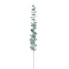 Fiori decorativi 1 PC Piante artificiali Foglia di eucalipto Giardino di casa Decorazione di nozze Tavolo da esterno El Flower