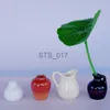 Aimants pour réfrigérateur Mini Vase en céramique Aimant pour réfrigérateur DIY Vase en porcelaine Aimant pour réfrigérateur Message autocollant fleurs Plante verte sur cadeau de cuisine x0731