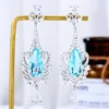 Dangle Earrings KellyBola Exclusive Luxury Clear Crystal Pendant Women's Wedding Party Anniversary Daily Fashion Jewelry Accessories