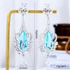 Dangle Earrings KellyBola Exclusive Luxury Clear Crystal Pendant Women's Wedding Party Anniversary Daily Fashion Jewelry Accessories