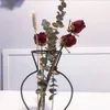 Vases European Style Iron Wire Vase Artificial Dried Flower Arrangement Crafts Accessories Creative Ornaments 230731