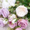 Декоративные цветы шелковые букеты розовые букеты