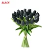 Coroas de flores decorativas 10/20 peças 13,5" buquê de seda artificial tulipa flor falsa para decoração de casa peças centrais arranjo casamento