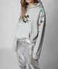 Hoodies للسيدات 23 فرنسية صغيرة شهيرة Zadig Voltaire Sweatshirt Love Love Printing Embroidery Hot Drill Freece