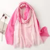 Sjaals 2023 Luxe Mode Ombre Glitter Fringe Viscose Shawl Lady Hoge Kwaliteit Shimmer Wrap Pashmina Stola Bufandas Moslim Hijab sjaal