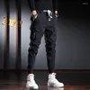 Mäns jeans streetwear mode män plus storlek 28-42 multi fickor casual lastbyxor hombre hip hop joggar overaller löst byxor