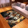 Carpets 3D Tiger Leopard Carpet لغرفة المعيشة ناعمة كبيرة الحجم