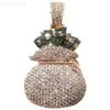 Designer JewelryAAA Gems Newest Custom VVS Moissanite Iced out 10k 14K Gold Custom Prong Setting Money Bag Pendant