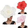 Headwear Hair Accessories Fashion Bridal Feathers Hair Accessories Makeup Prom Bow Hat Headdress Large Flower Hair Band 230729