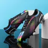 New Low Top Football Boots Mens TF AG Soccer Shoes Youth Sports Trainers Anti-skid Gold White Black