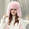 Beanie Skull Caps 2023 100 Real Fur Hat s Russian Ushanka Trapper Snow Skiing Hat Earflap Winter Raccoon Bomber 230729