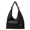 Evening Bags Solid Hobo Bag 2023 Trend Women Large Soft Leather Designer Simple Handbags With Purses High Capacity Shoulder