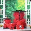 Dekorative Blumenkränze, 2540 cm, Rosenbär, Herz, künstliche Blume, Teddy für Frauen, Valentinstag, Hochzeit, Geburtstag, Weihnachten, Geschenk, Tropfen 230731