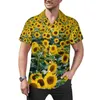Men's Casual Shirts Big Sunflower Print Blouses Man Flower Of Life Hawaii Short Sleeve Vintage Oversized Beach Shirt Birthday Present