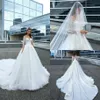 2019 A Line Beach Abiti da sposa Sheer Jewel Neck Appliques in pizzo Sweep Train Boho Abiti da sposa Button Back Plus Size Wedding Dres300l