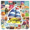 10 50PCS Outdoor Hawaii Surf Adesivi Estate Spiaggia Tropicale Surf Impermeabile FAI DA TE Tavola Da Surf Auto Skateboard Decal Sticker Car2604