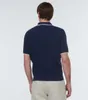 Men Polo Designer koszule Summer piana loro swobodna jedwabna koszulka koszulka z krótkim rękawem