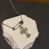 Tendance collier vintage collier plaqué argent croix diamant clavicule collier argent pendentif pour les amateurs