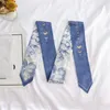 Scarves Spring Small Scarf Print Flower Handle Bag Ribbons Fashion Head Long Skinny Headbands For Women