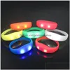 Décoration de fête Led Sile Glow Bracelet Boosting Props Concert Poignet Drop Delivery Home Garden Festive Supplies Event Dhmeh