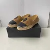 Espadrilles designer but luksusowa sneaker kobieta swobodne buty płótno prawdziwe skórzane mokasyny