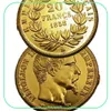 FRANCE A set of 18531860AB13PCS Made Of BrassPlated Gold NAPOLEON 20 FRANCS BEAUTIFUL COIN COPY Coin9408156