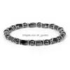 Bracelet en pierre de magnétite perlée guérison cristal pierre précieuse charme Chakra femmes hommes bijoux de mode livraison directe Dhgarden Dhmxu