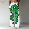Pantalons pour hommes Pantalons droits Dragon pour hommes Impression 3D Cordon de serrage élastique Conception Pantalon à poche avant Beach Animal Graphic Prints Comfort Z230801